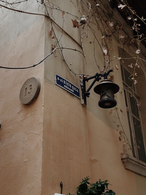 Old street lamp at night
